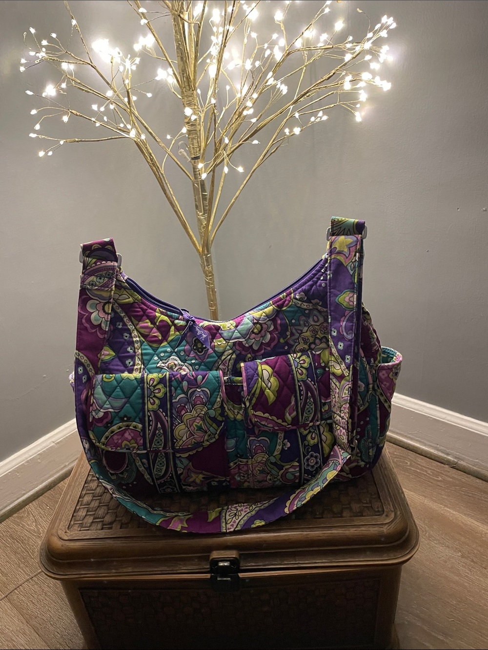Vera Bradley famous cargo bag in Purple new with tags